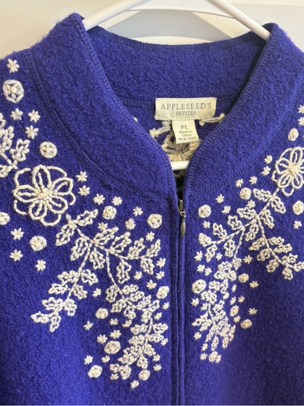 Embroidered Wool Zip Jacket - Picture 2 of 13
